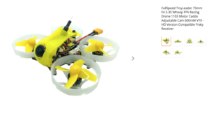 FullSpeed TinyLeader 75mm F4 2-3S Whoop FPV Racing Drone