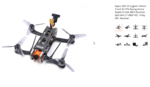 Geprc GEP-CX Cygnet 145mm 3 Inch RC FPV Racing Drone