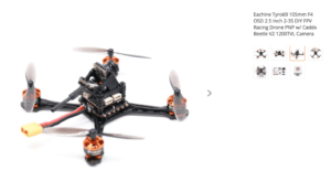 Eachine Tyro69 105mm F4 OSD 2.5 Inch 2-3S DIY FPV Racing Drone